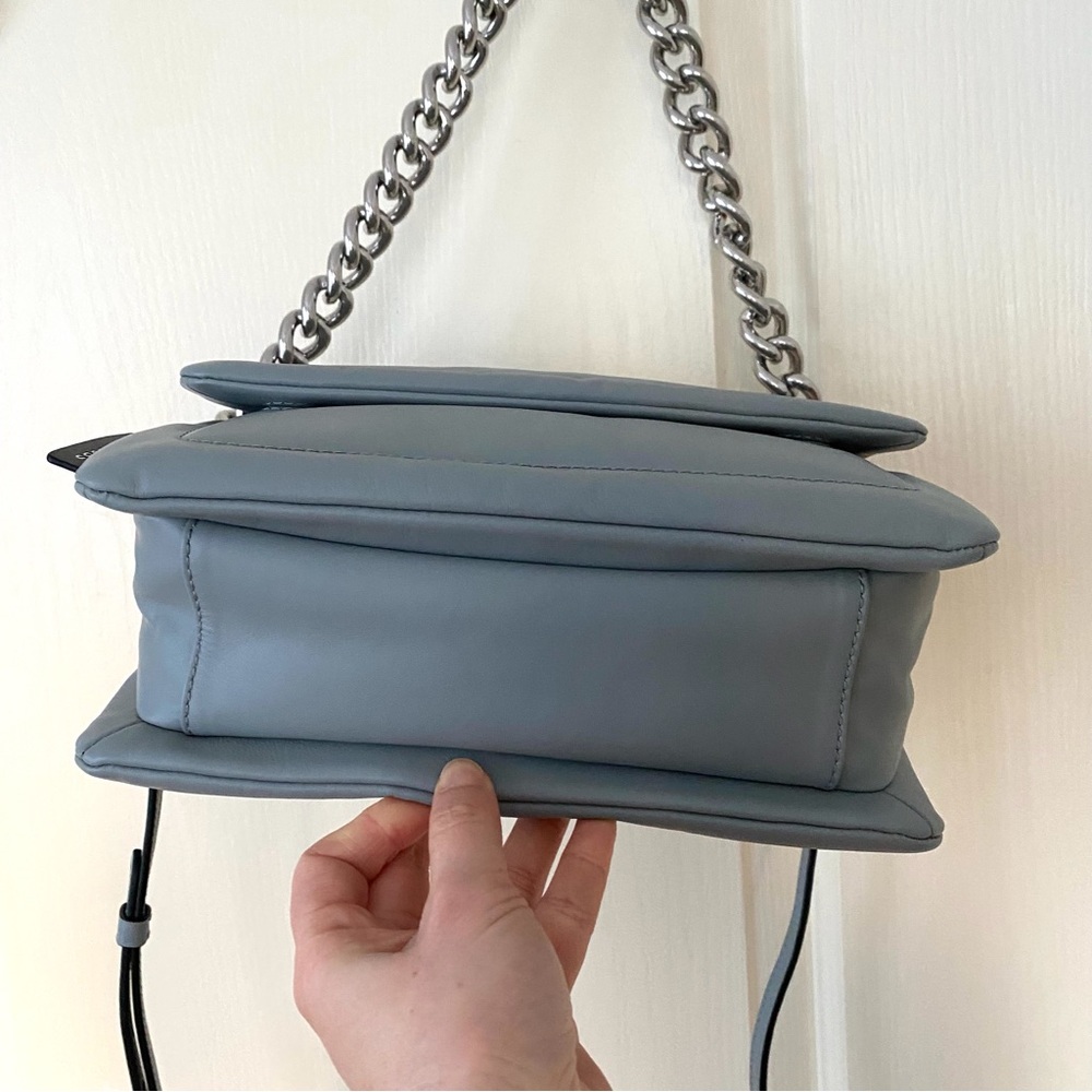 Marc Jacobs Blue Gray Quilted Crossbody Bag with Chain - Picture 6 of 11